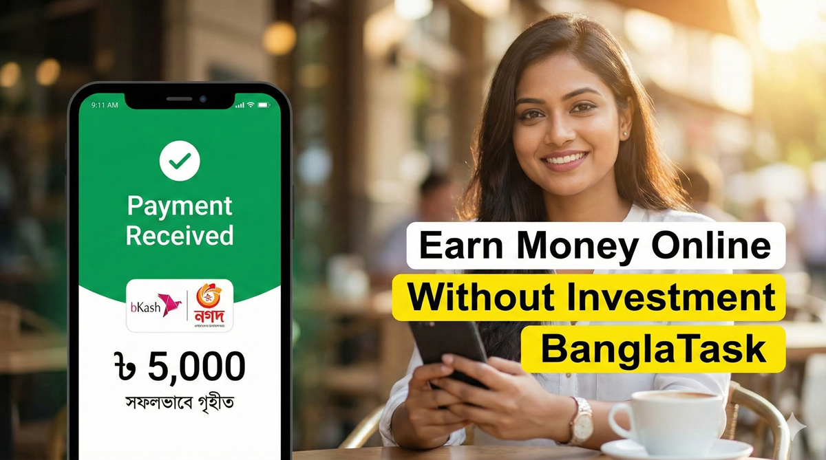 Online income without investment in Bangladesh using BanglaTask